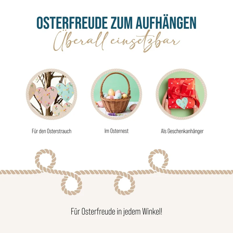 Logbuch-Verlag 12 Holzherzen zum Aufhängen Pastell bunt Herz Anhänger Osterdekoration Frühling Hochzeit Deko 7 cm