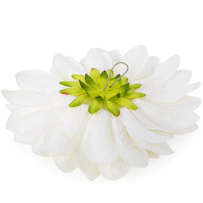 Logbuch-Verlag große Kunstblume zum Aufhängen Dahlie Blüte weiß Wanddekoration Wandornament Ø 35 cm