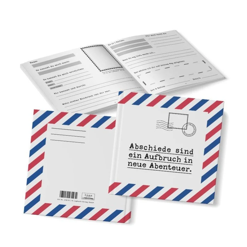 Logbuch-Verlag Abschiedsgeschenk für Kollegen & Freunde Abschiedsbuch zum Ausfüllen Geschenk zu Jobwechsel Reise Ruhestand 21 x 21 cm