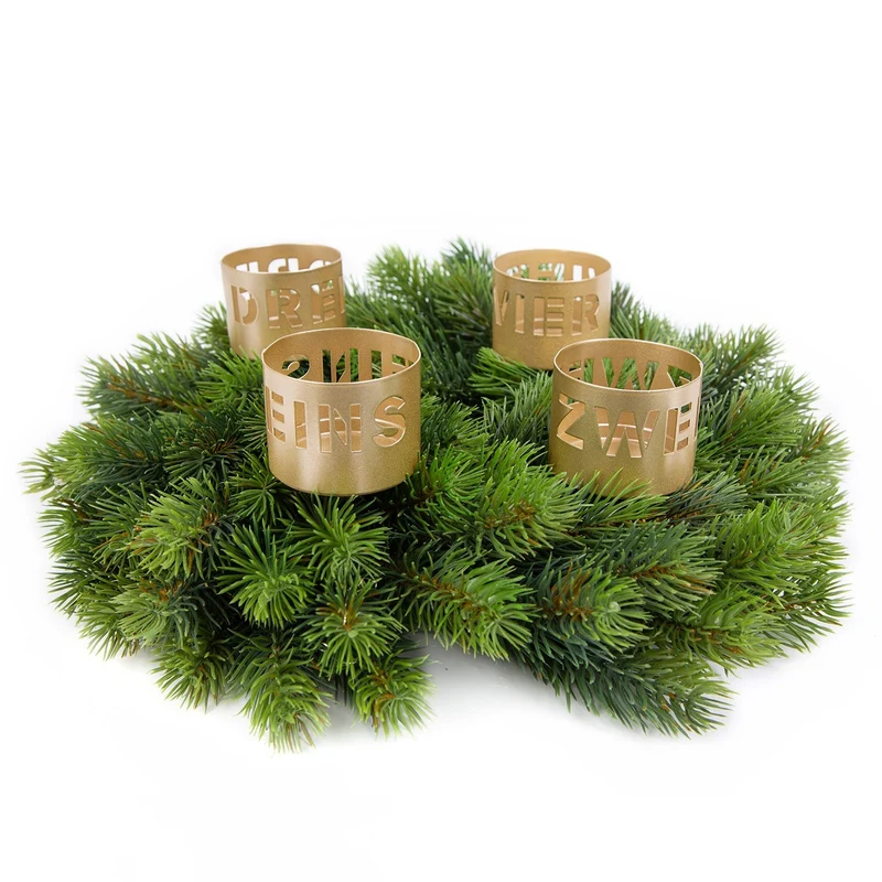 Adventskranz Kerzenhalter zum Stecken 1 2 3 4 gold 9 x 5 cm