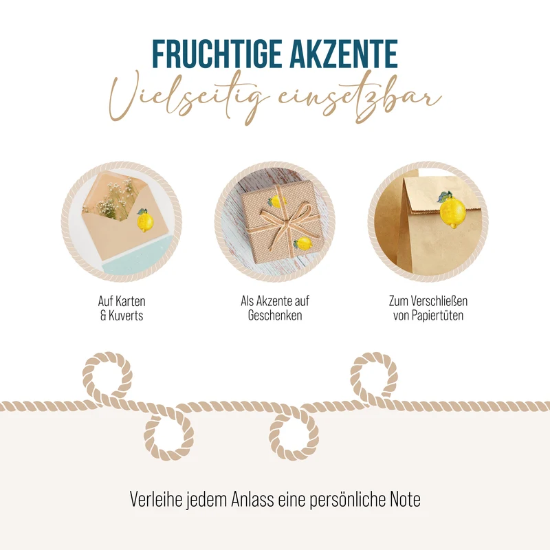 200 Zitronen Deko Sticker selbstklebend gelb grün zum Beschriften 5 cm