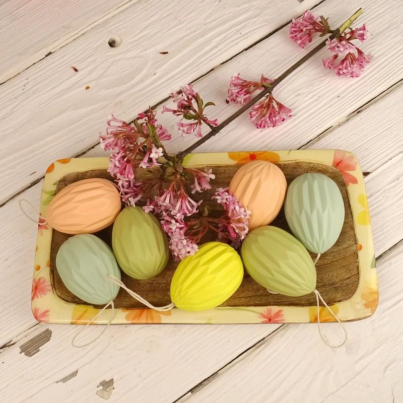 Logbuch-Verlag Dekoschale aus Holz mit Blumen Frühling Deko Tablett braun bunt Geschenk für Frauen Muttertag 25 x 13 cm